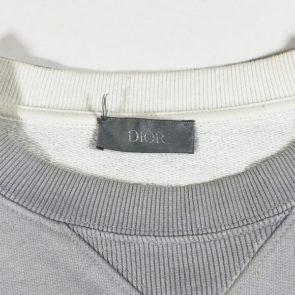 DIOR x Stussy Crewneck Sweatshirt Grey Size M SS21 - Picture 7 of 10